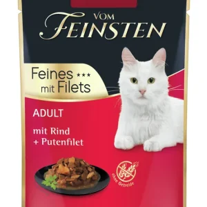 Sparpaket 6 x 85 g Animonda vom Feinsten Feines mit Filets Adult mit Rind + Putenfilet Katzen Nassfutter Preiswert